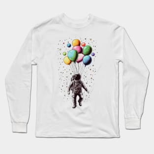 Flying with unknown Balloons Long Sleeve T-Shirt